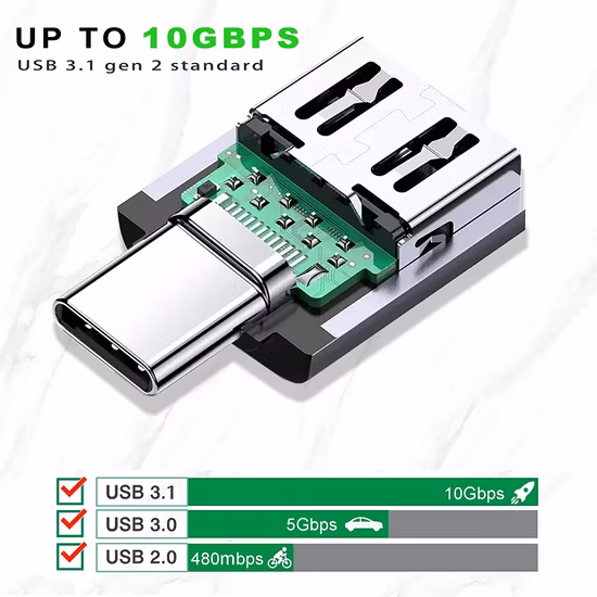 USB 3.0 유형 C 암 - USB A 수 어댑터